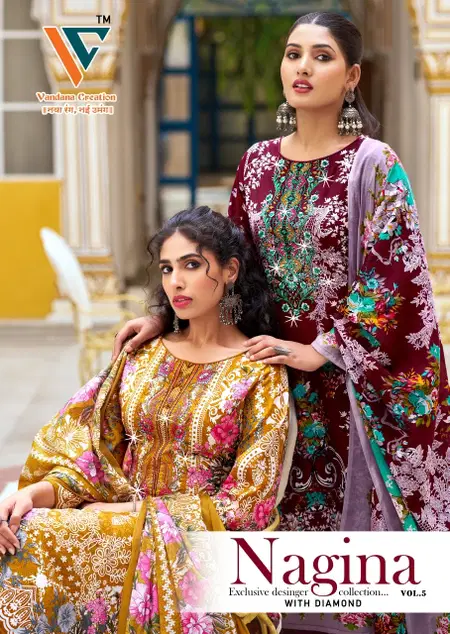 Nagina Vol 5 By Vandana C Cotton Bulk Dress Material Orders In India
